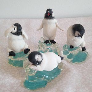1998 Polar Playmates Penguins (4) Hamilton Collection/ Penguin Collectibles